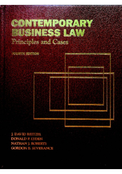 Contemporary Business Law: Principles and Cases