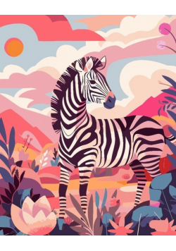Malowanie po numerach Zebra 40x50 cm