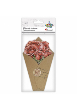Dekoracje kartonowe Flower Letter róże 9szt