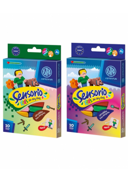 Masa plastyczna Astrafun Sensorio Kids Pixel 10 kolorów 1szt.mix