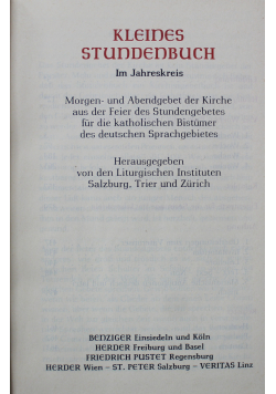 Kleines Stundenbuch
