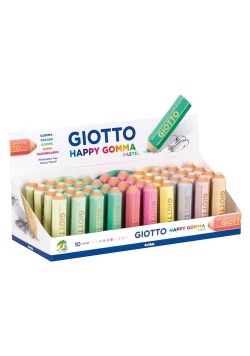 Gumka ołówek Giotto Happy Gomma Pastel Display 40 sztuk