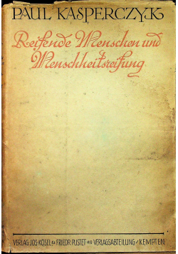 Reifende Menschen und Menschheitsreifung 1924 r.