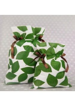 Worek Zielone Listki 20x30cm (5szt) PAKADO