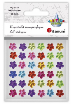 Kryształki samoprzylepne Kwiatki mix 36szt