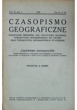 Czasopismo geograficzne tom VI 1928