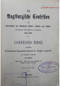 Die Augsburgische Konfession