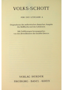 Volks-Schott. Für das Lesejahr A