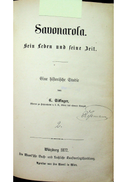 Ida Brafin Hahn Hahn / Savonarila // P Athanalius kircher ok 1877 r