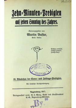 Zehn Minuten Predigten 1917r