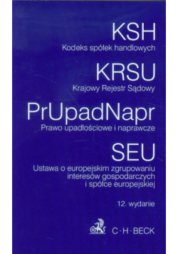 Kodeks spółek handlowych, Krajowy Rejestr Sądowy, Prawo upadłościowe i naprawcze