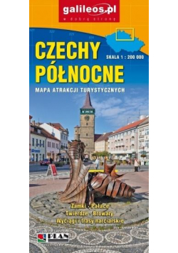 Mapa atrakcji tur.- Czechy Północne 1: 200 000