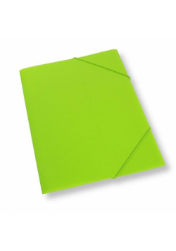 Teczka A4 z gumką plastikowa jasnozielona