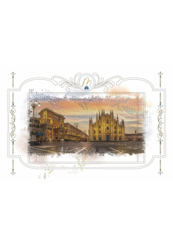 Karnet 12x18cm + koperta Plac Duomo Mediolan