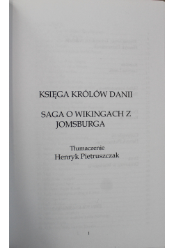 Księga królów Danii Saga o Wikingach z Jomsburga