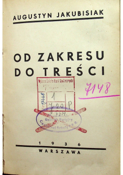 Od zakresu do treści 1936 r.