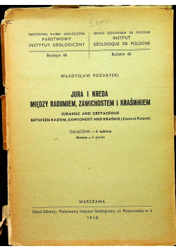 Jura i Kreda między Radomiem Zawichostem i Kraśnikiem Tablice 1948 r