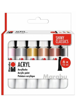 Farby akrylowe Shiny Classics 12ml 6 kolorów