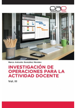 Investigación De Operaciones Para La Actividad Docente