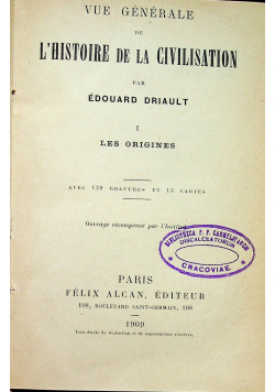 Vue Generale De LHistoire De La Civilisation 1909r