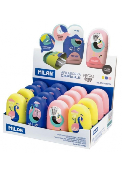 Temperówko-Gumka Capsule Peacock (16szt) MILAN
