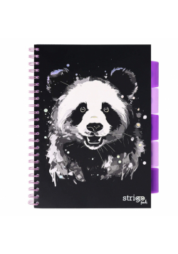 Kołozeszyt Strigo A4 Project Book Panda czarny linia