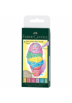 Pisaki Pitt Artist Pen pastel 6szt