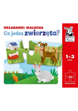 Co jedzą zwierzęta? Układanki malucha. Kapitan Nauka