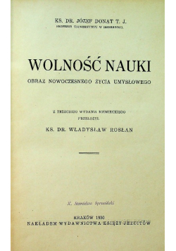 Wolność nauki 1930 r.