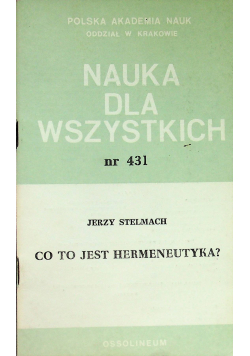 Nauka dla wszystkich Co to jest hermeneutyka nr 431