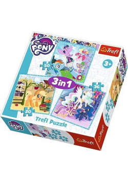 Puzzle 3w1 Radosne dni kucyków My Little PonyTREFL