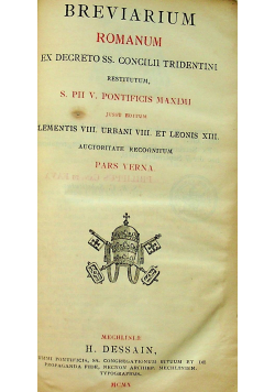 Breviarium Romanum 1910 r.