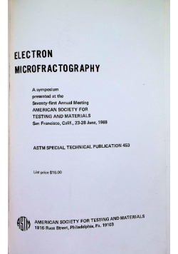 Electron microfractography