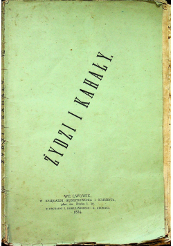 Żydzi i Kahały 1874 r.