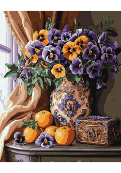 Malowanie po numerach - Luksusowe bratki 40x50cm