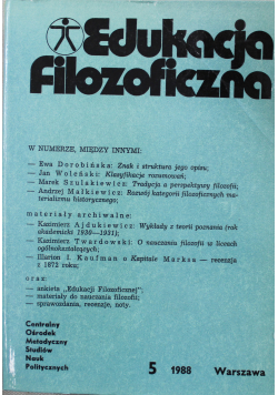 Edukacja filozoficzna Nr 5