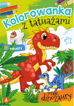 Kolorowanka z tatuażami Małe dinozaury