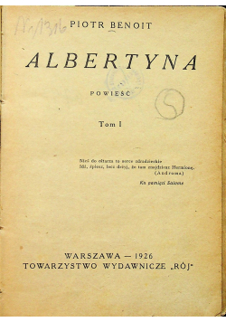 Albertyna 2 tomy 1926 r.