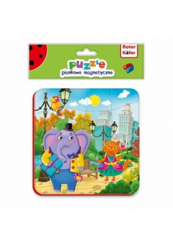 Miękkie magnetyczne puzzle Słoń i Kot
