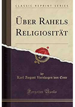 Uber Rahels Religiositat reprint z 1836 r.