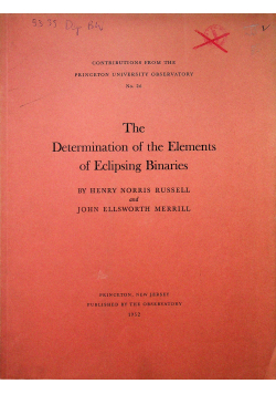 The Determination of the Elements of Eclipsing Binaries