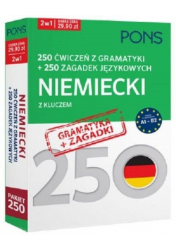 250 ćwiczeń 250 zagadek gramatyka Niemiecki 2 w 1