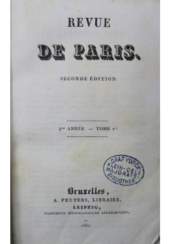 Revue de Paris Tome 1 1832 r.