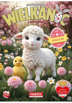 Kolorowanka Wielkanoc z barankiem + naklejki