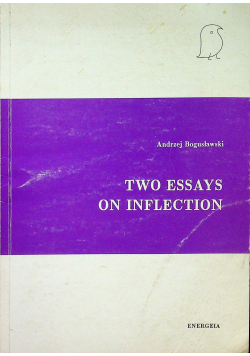 Two essays on inflection