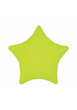 Balon foliowy Gwiazda fluor żółty 46cm