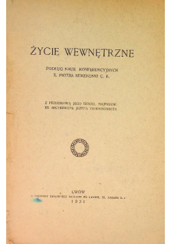Życie wewnętrzne 1931 r.