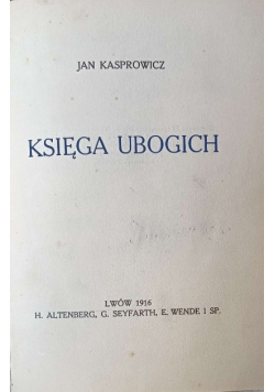 Księga ubogich 1916 r.