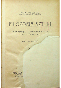 Filozofja sztuki 1924 r.