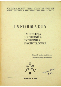 Informacja zeszyt 6 Podstawowe zagadnienia z radiestezji i stosowanie wahadła